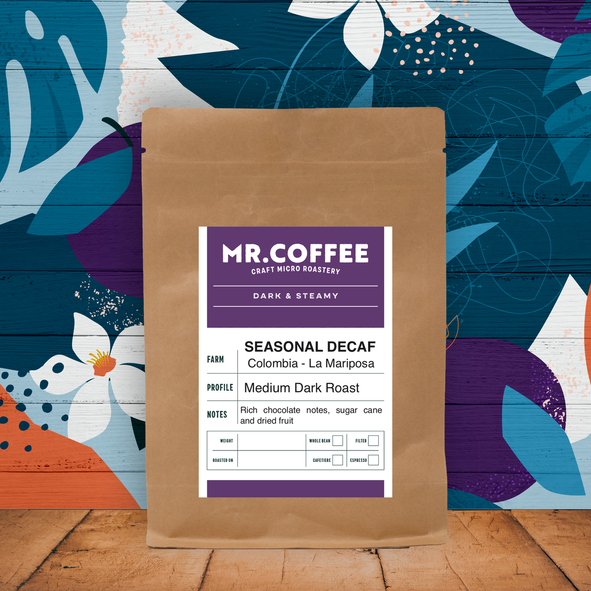 Colombia La Mariposa Decaf Coffee - Medium Dark | MRCoffeeUK
